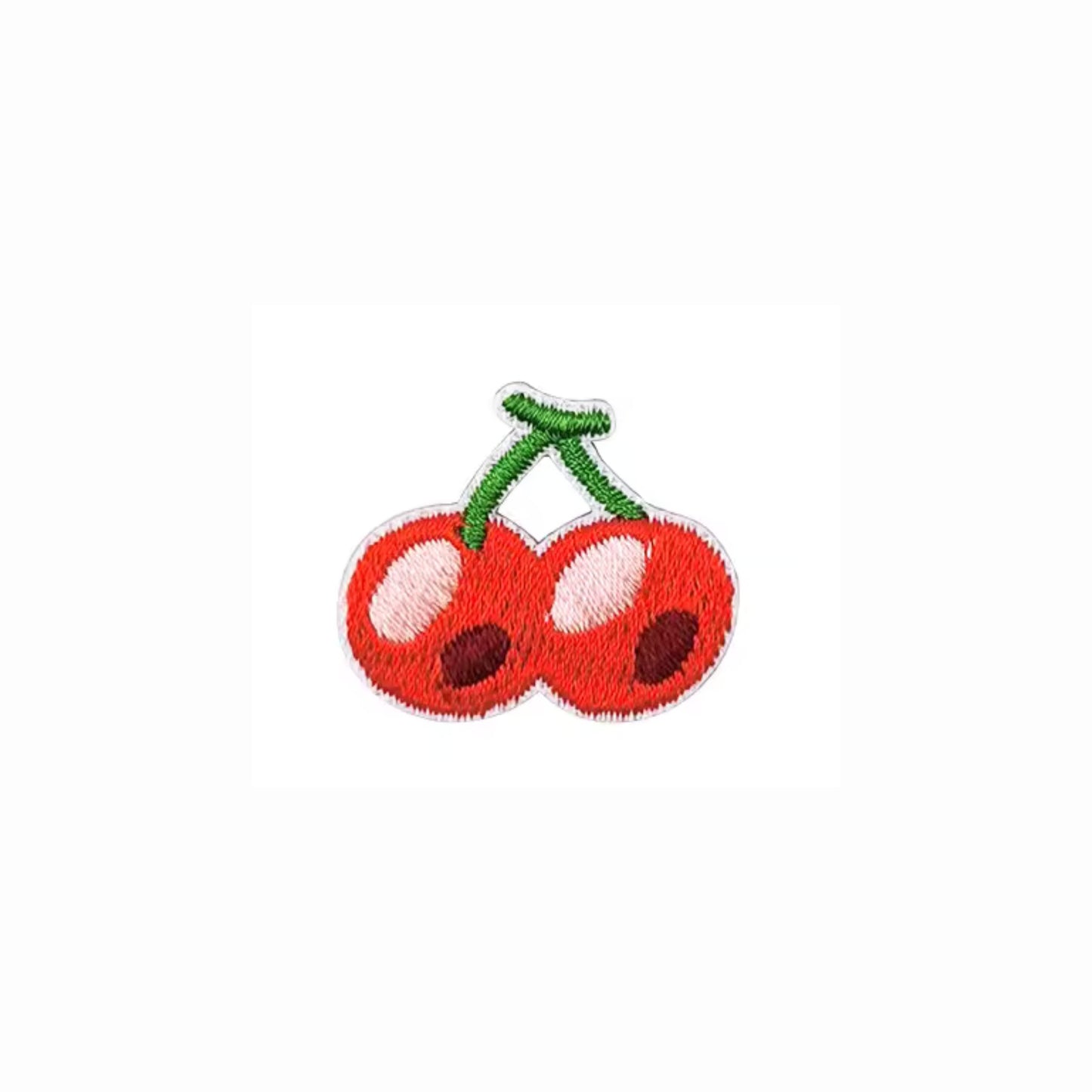 Mini Cherry Embroidered Iron On Patch