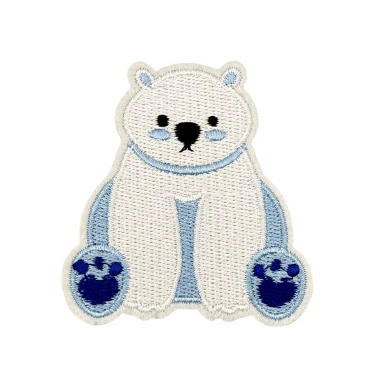 Polar Bear Iron-On Patch – Winter Embroidered Patch for Kids’ Clothes, Accessories & Gifts