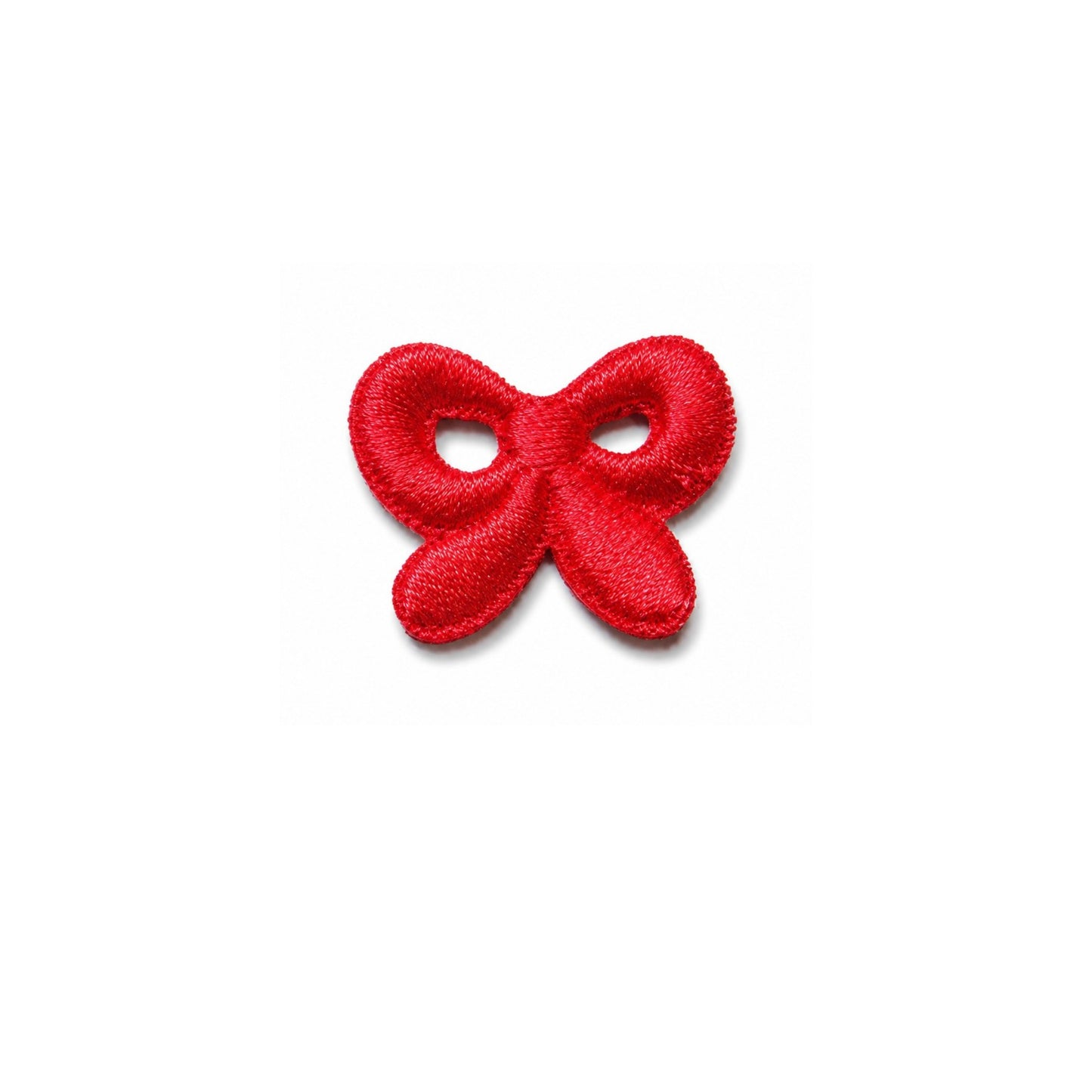 Mini Red Bow Embroidered Iron On Patch