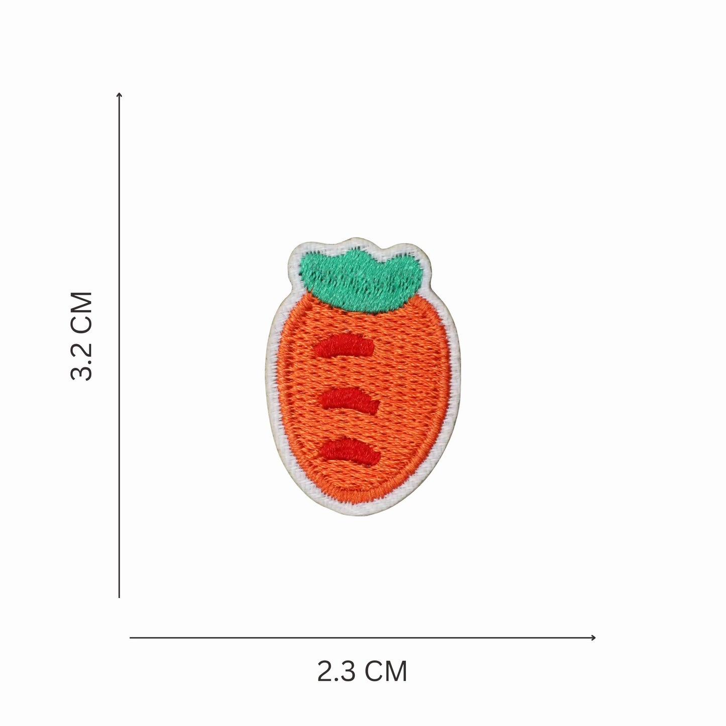 Mini Carrot Embroidered Iron On Patch
