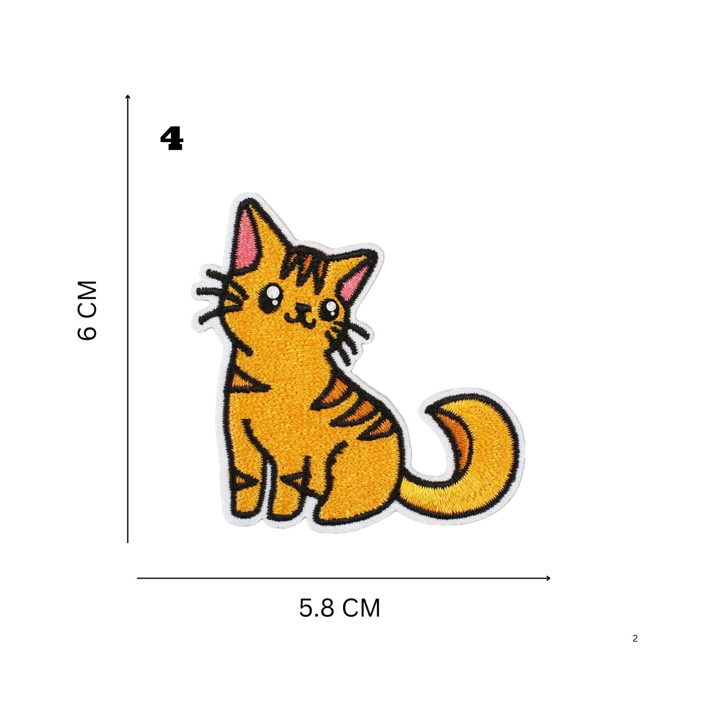 Iron-On Patches - Cute Cat Embroidered for Jackets, Bags & More, 18 Designs