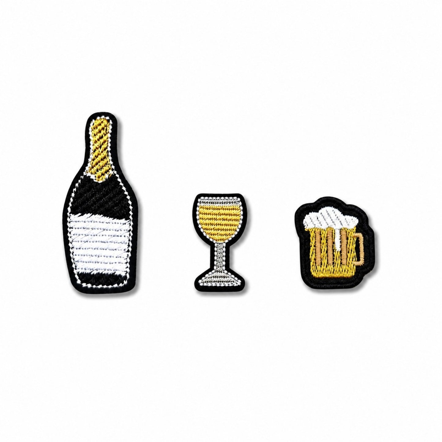 Cheers Collection Embroidered Mini Iron On Patch Set of 3