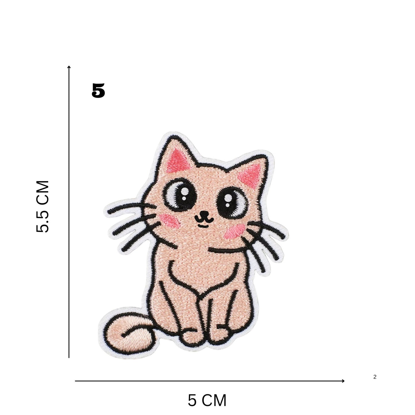 Iron-On Patches - Cute Cat Embroidered for Jackets, Bags & More, 18 Designs