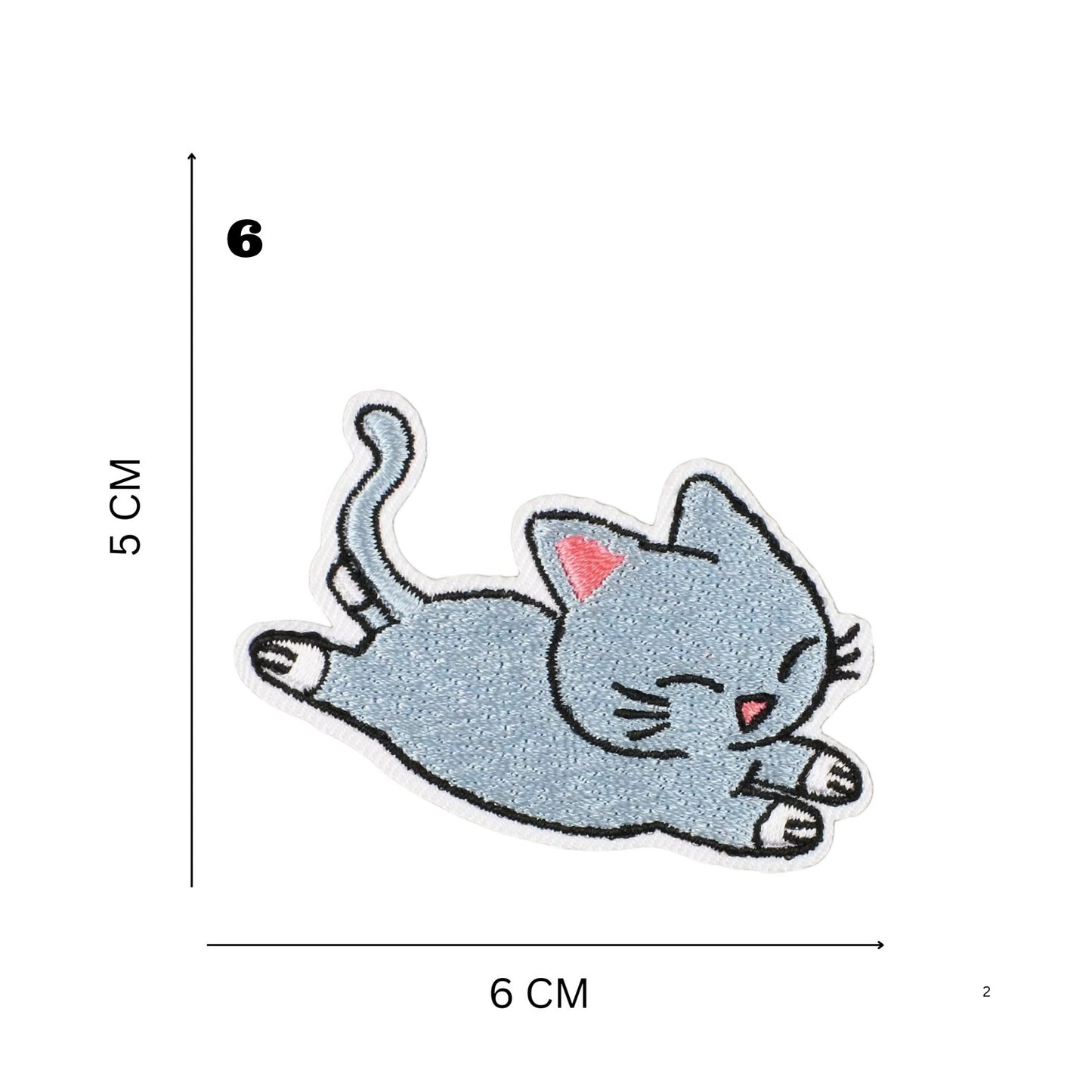 Iron-On Patches - Cute Cat Embroidered for Jackets, Bags & More, 18 Designs