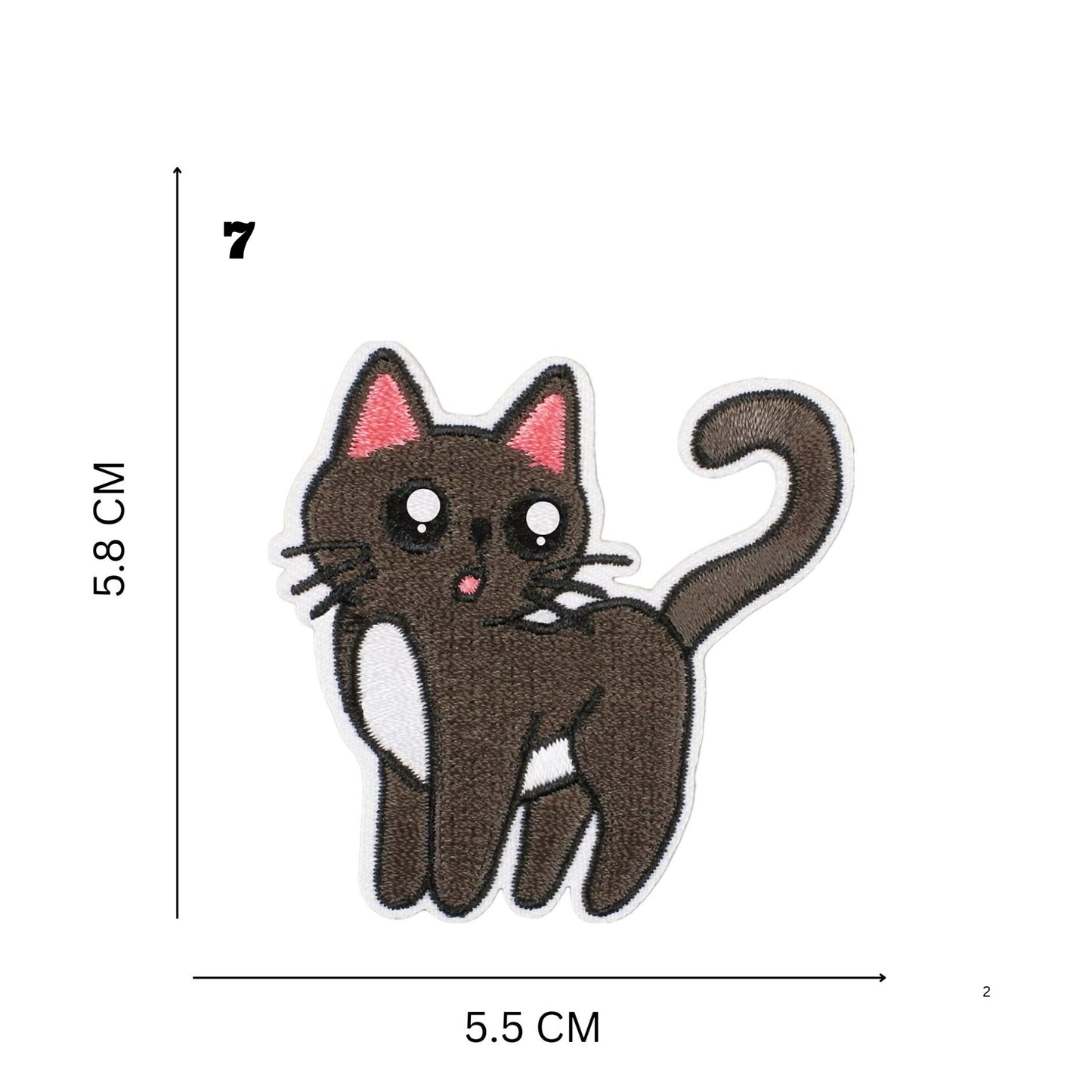 Iron-On Patches - Cute Cat Embroidered for Jackets, Bags & More, 18 Designs