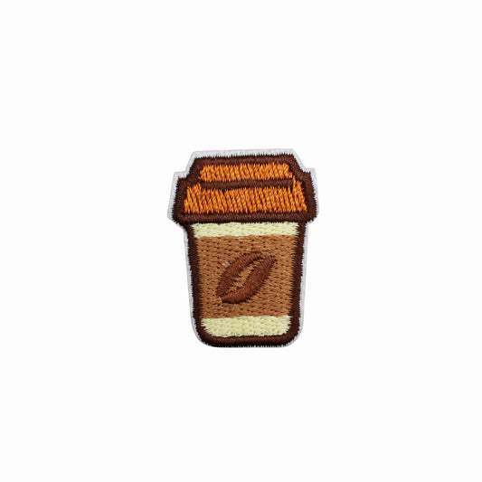 Mini Coffee Cup Embroidered Iron On Patch