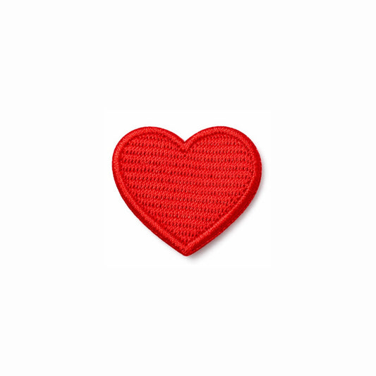 Mini Classic Red Heart Embroidered Iron On Patch