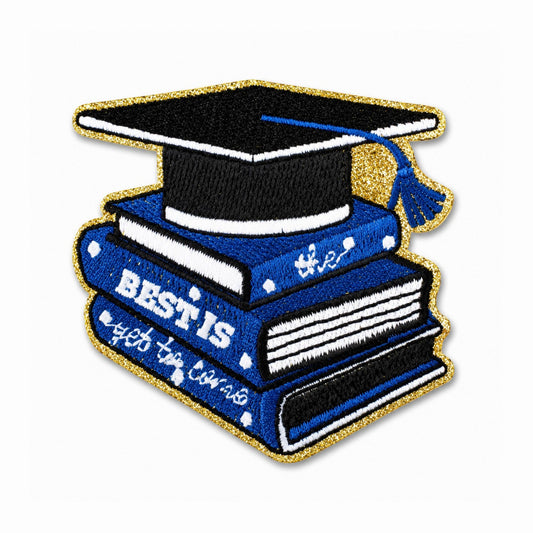 Graduation Books Iron On Patch
