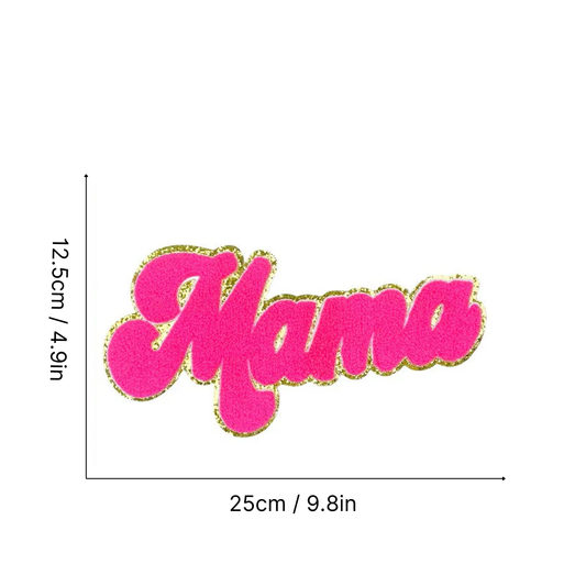 Iron-On/Sew On Chenille Patch - Mama & Mini