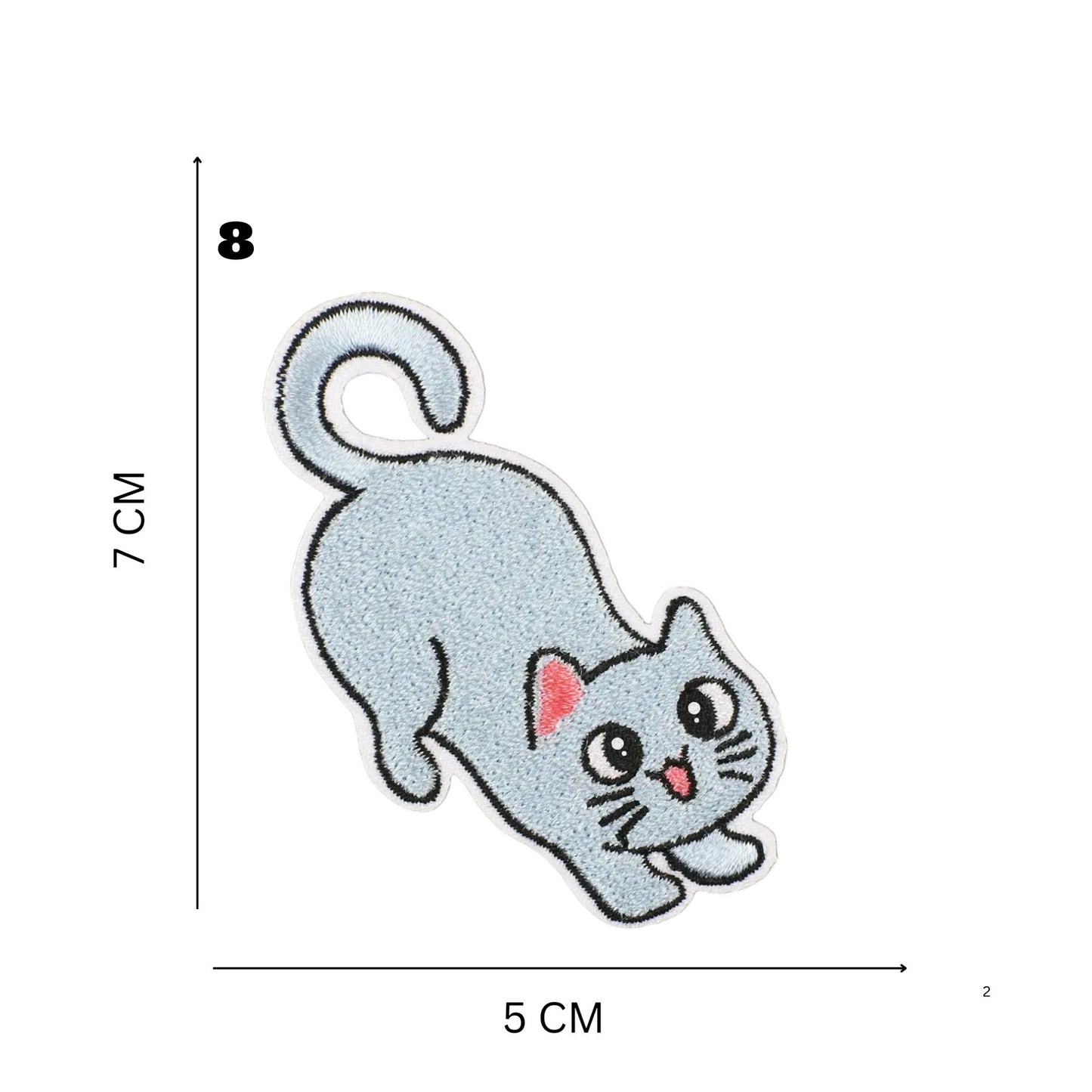 Iron-On Patches - Cute Cat Embroidered for Jackets, Bags & More, 18 Designs