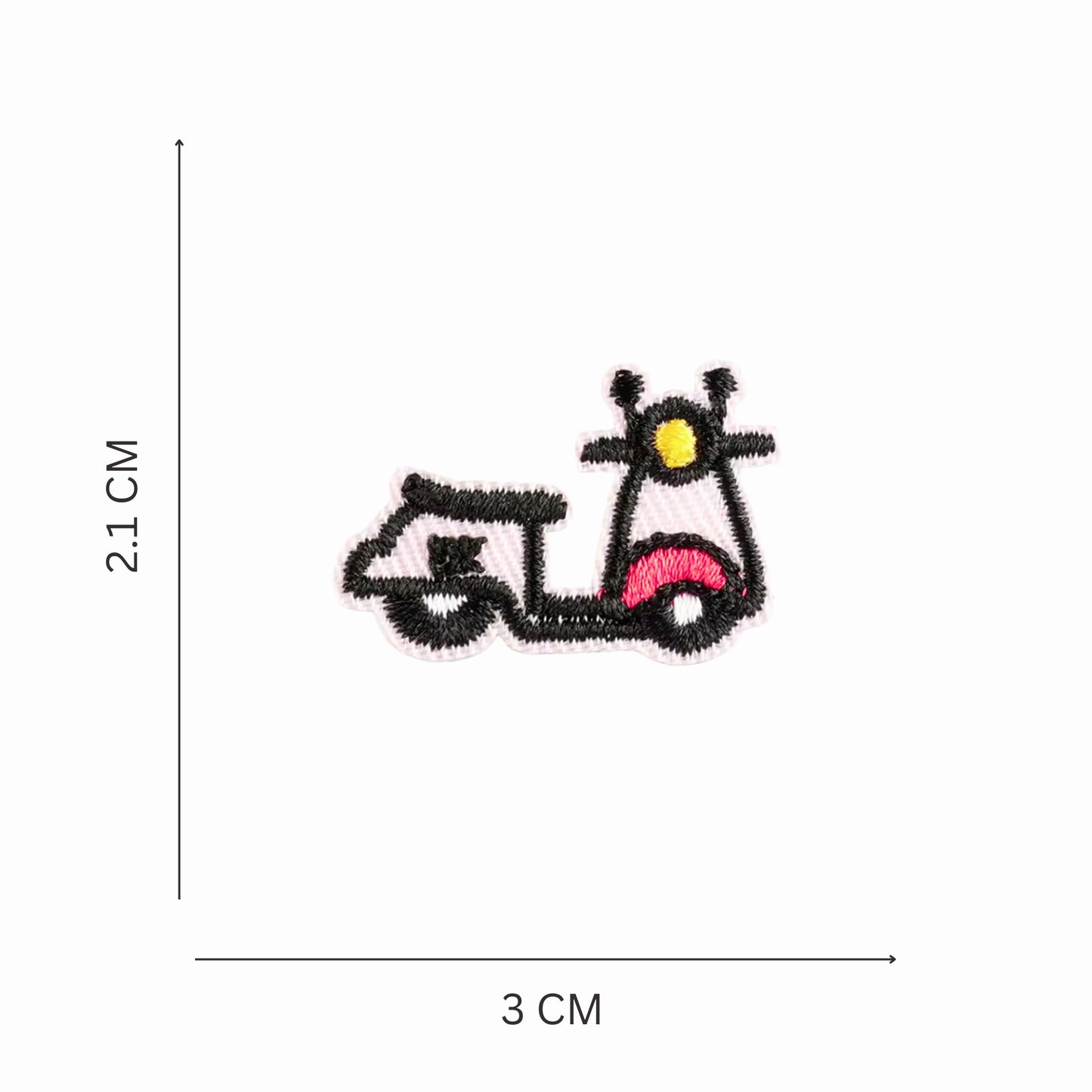 Mini Retro Scooter Embroidered Iron On Patch