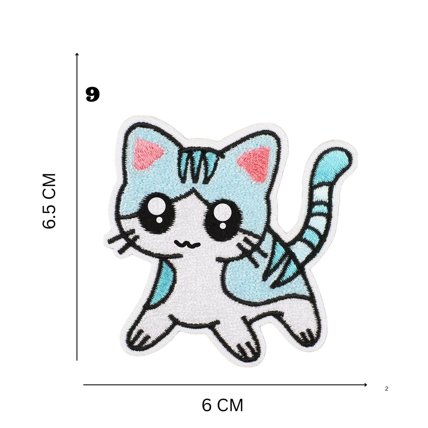 Iron-On Patches - Cute Cat Embroidered for Jackets, Bags & More, 18 Designs