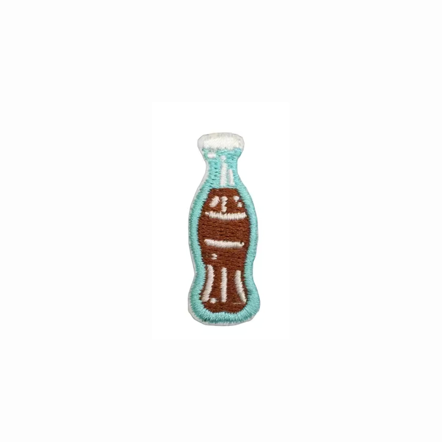 Mini Soda Bottle Embroidered Iron On Patch