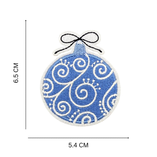 Blue Bell Embroidered Iron-On Patch – Cozy Winter Accent for Jackets, Sweaters & Holiday DIY Projects