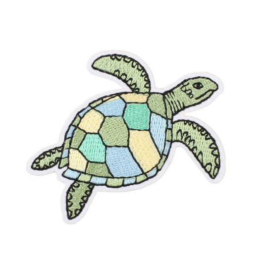Turtle Embroidered Iron On Patch for Bags Jackets Denim Kids wear & DIY Customization