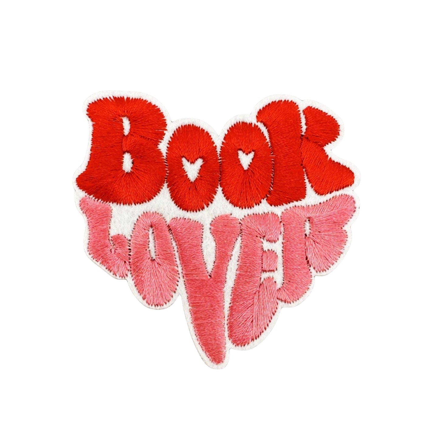 Book Lover Typography Embroidered Iron On Patch