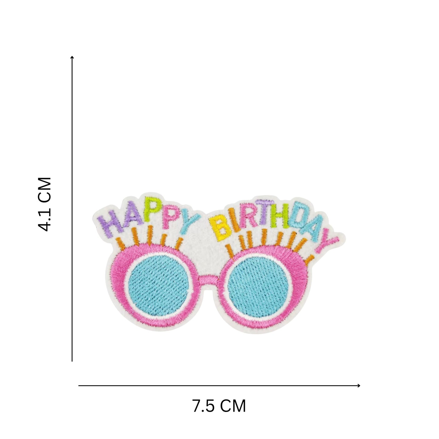 Birthday Theme Embroidered Iron On Patches - Set of 11