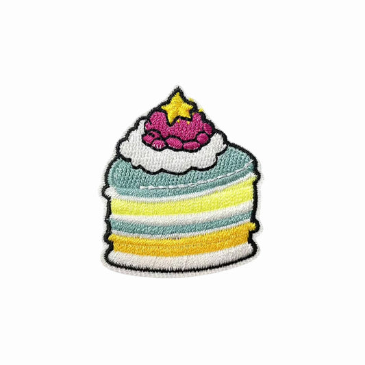 Pastel Celebration Cake Embroidered Iron On Patch