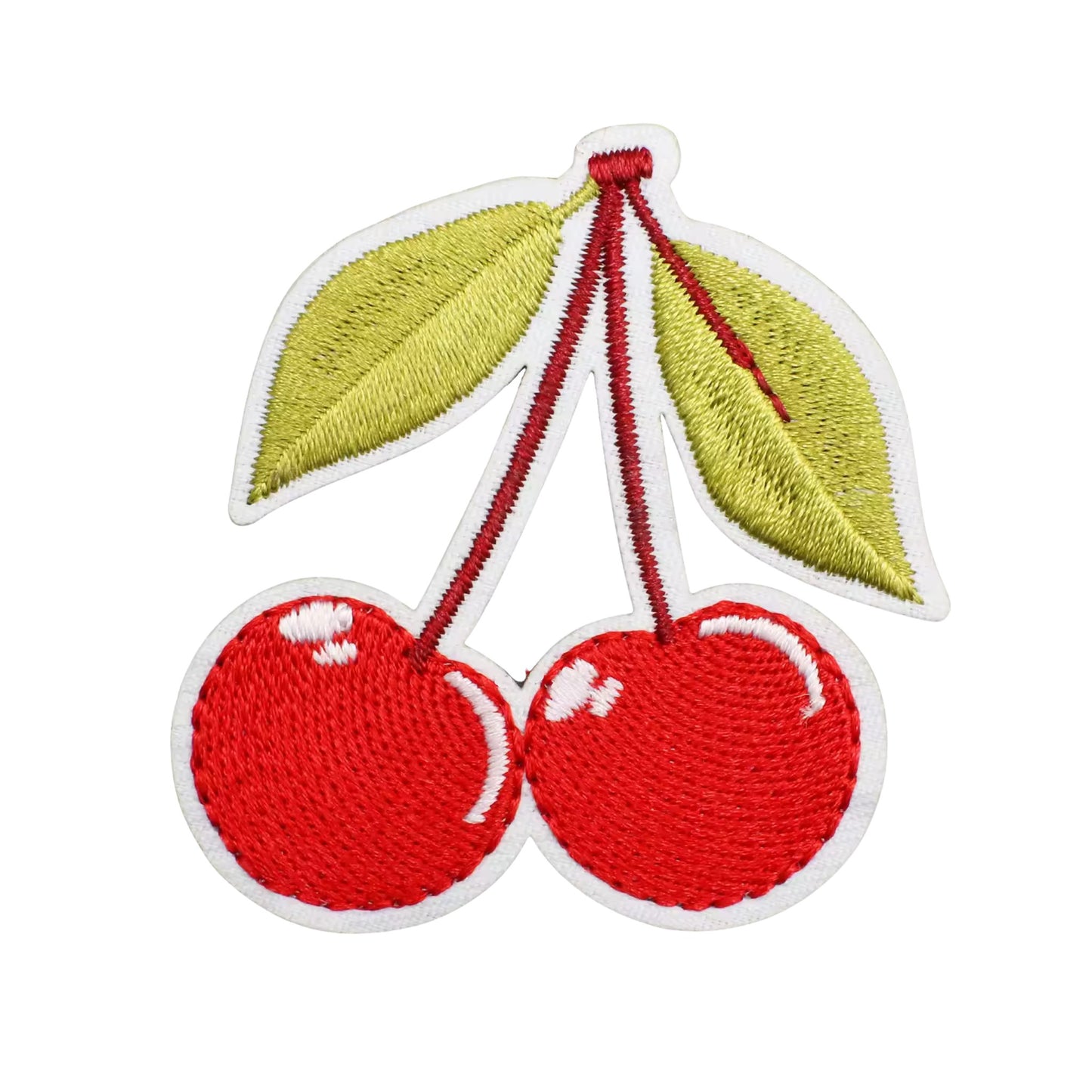 Cherry Embroidered Iron On Patch Fruit Design for Clothing, Bags and Accessories