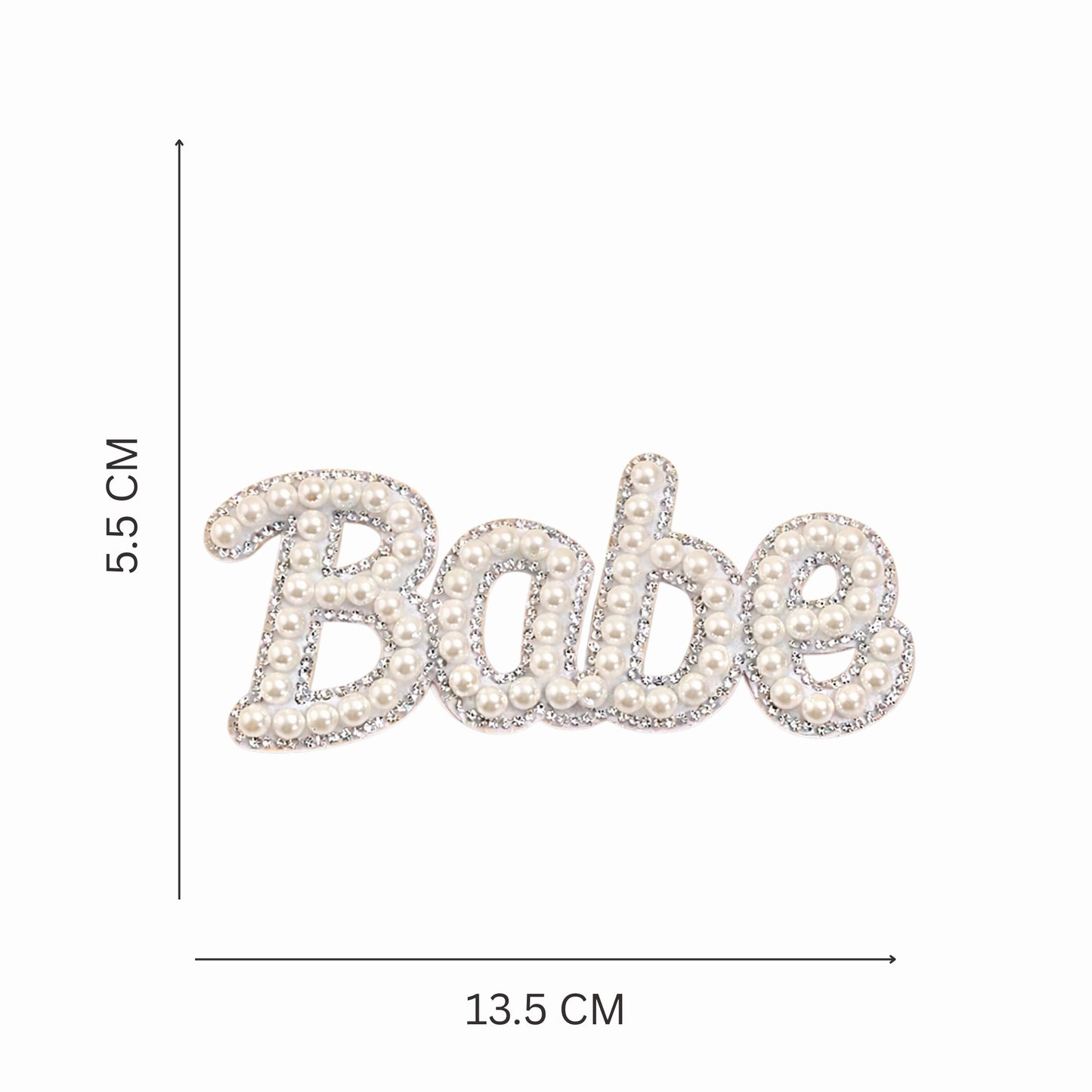 Rhinestone Pearl Bride, Babe & Mrs Iron On & Stick On Patch