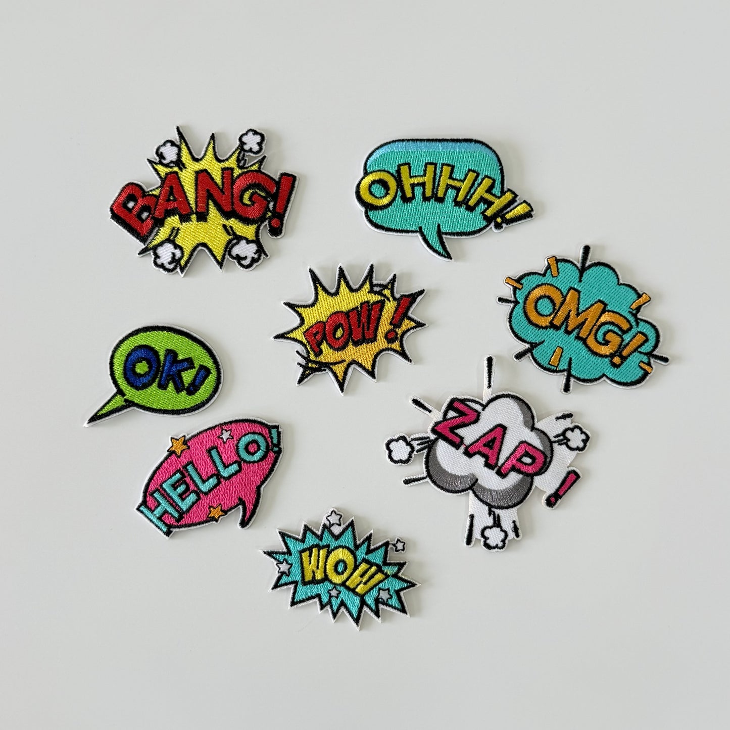 Self-Adhesive/ Iron-On Funny Words Letter Patches – Playful Embroidered Patches for Clothes, Bags, Accessories & More