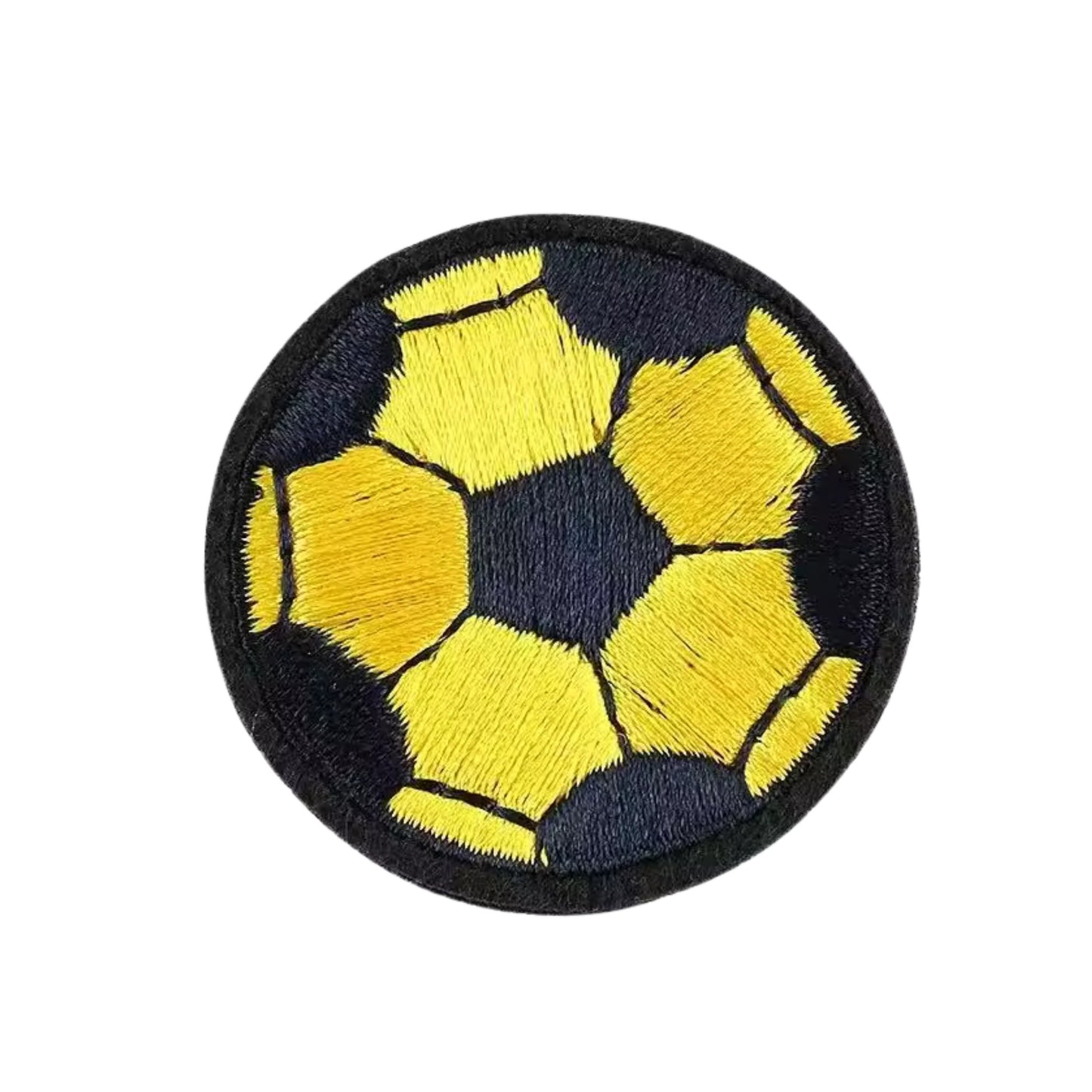 Yellow Black Football Iron On Embroidered Patch
