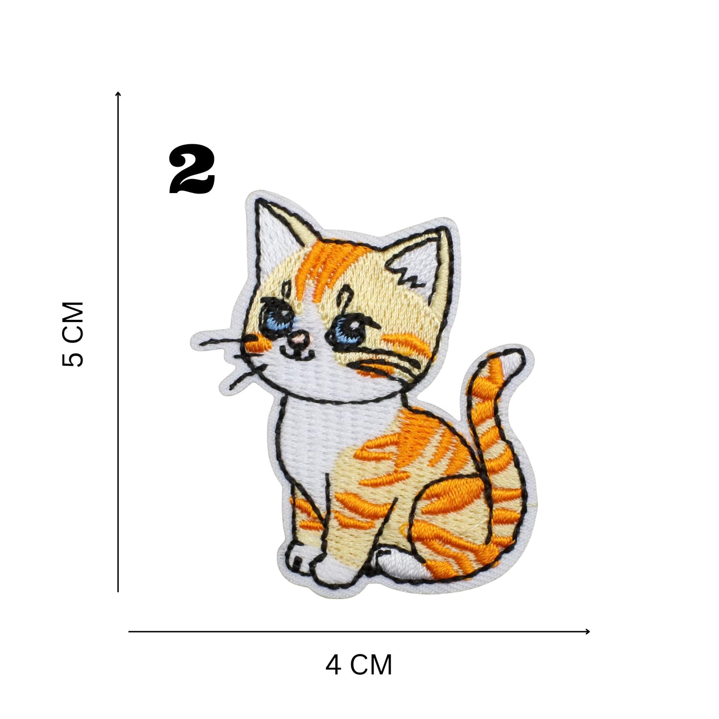 Orange Cat Lover’s Embroidered Iron-On Patch Set – 16 Adorable Designs for DIY Customization