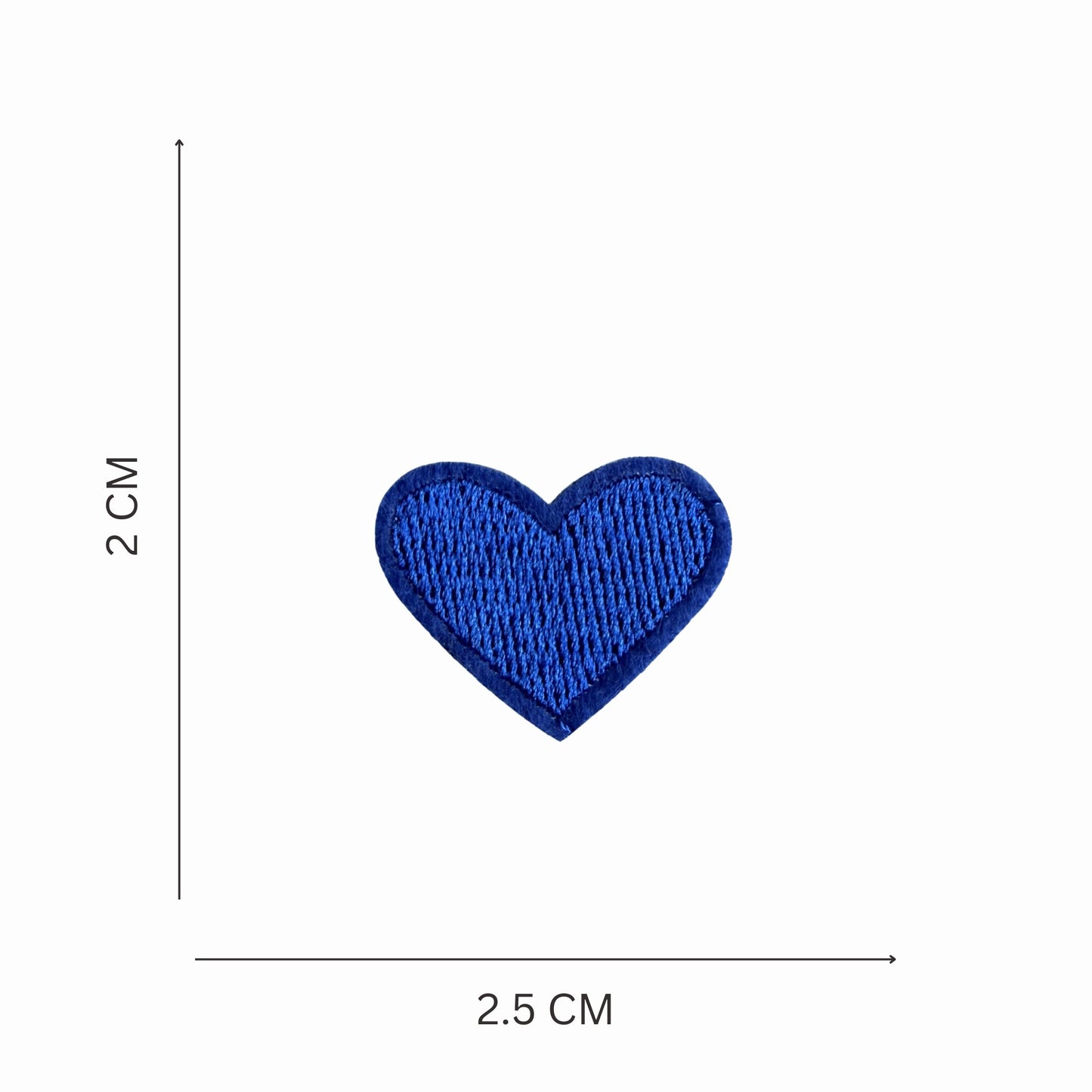 Multicolor Embroidered Heart Iron On Patch - Set of 20