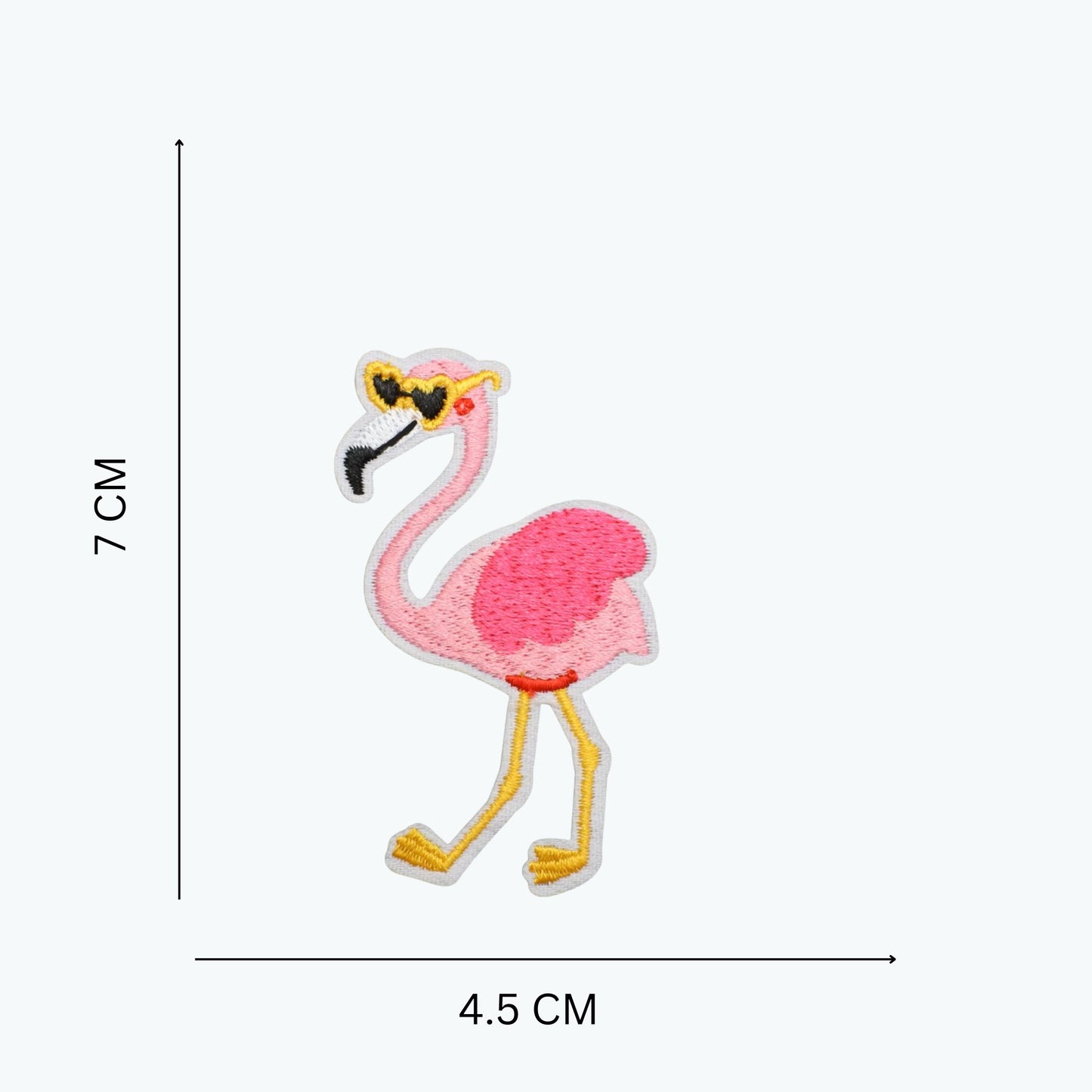 Pink Flamingo Embroidered Iron-On Patch for Clothes, Tote Bags, Caps & Shoes – DIY Fashion Accessory