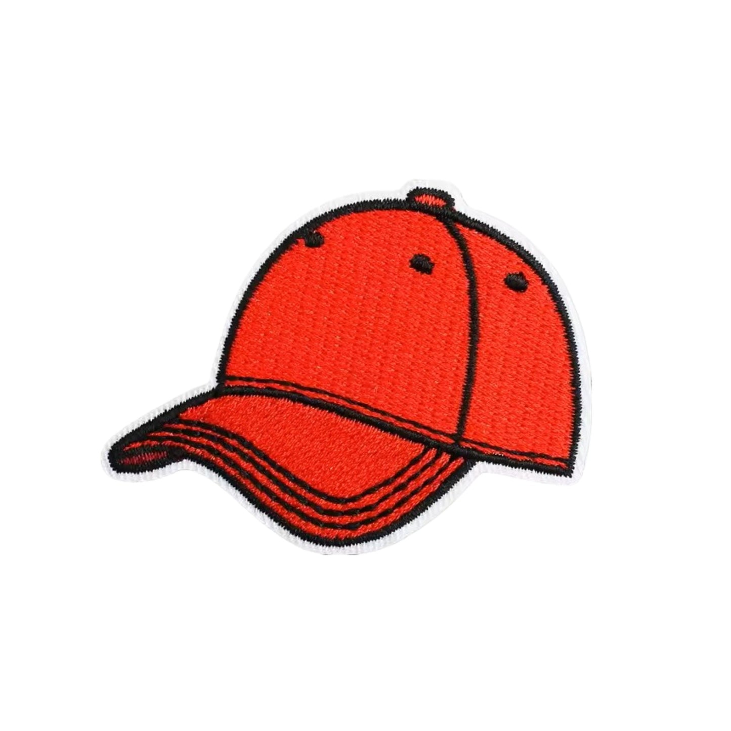Classic Red Cap Embroidered Iron On Patch