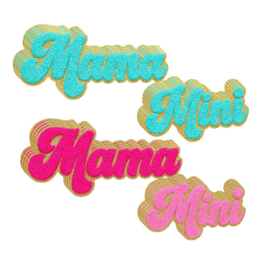 Iron-On/Sew On Chenille Patch - Mama & Mini