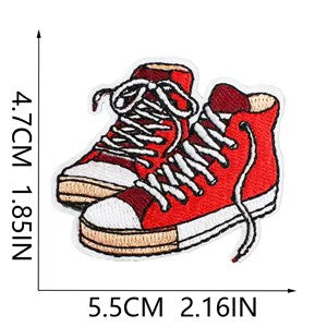 Iron On Colorful Embroidered Canvas Shoe Patches