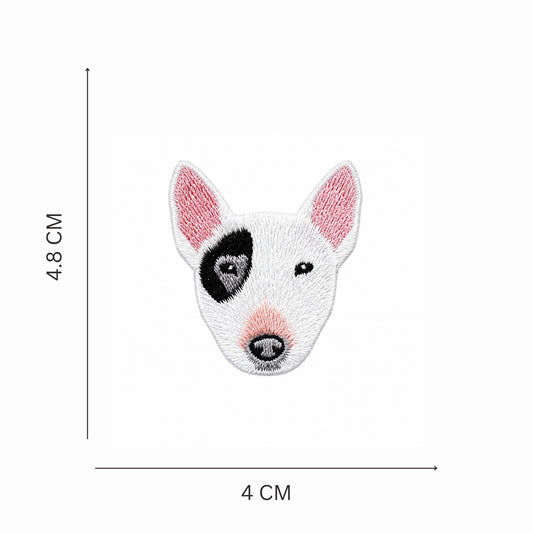 Bull Terrier Embroidered Iron On Patch