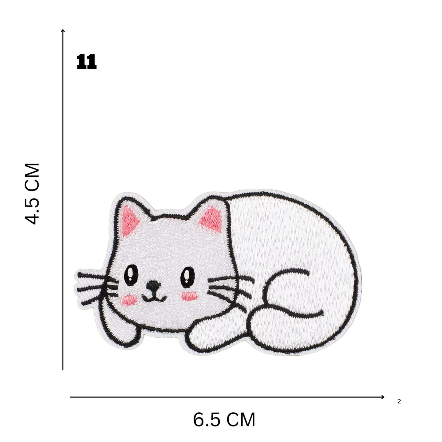 Iron-On Patches - Cute Cat Embroidered for Jackets, Bags & More, 18 Designs