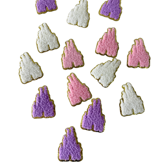 Iron-On/Sew On Patch - Castle Embroidery Chenille, 5.7 cm Height