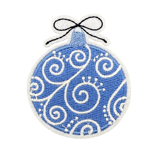 Blue Bell Embroidered Iron-On Patch – Cozy Winter Accent for Jackets, Sweaters & Holiday DIY Projects