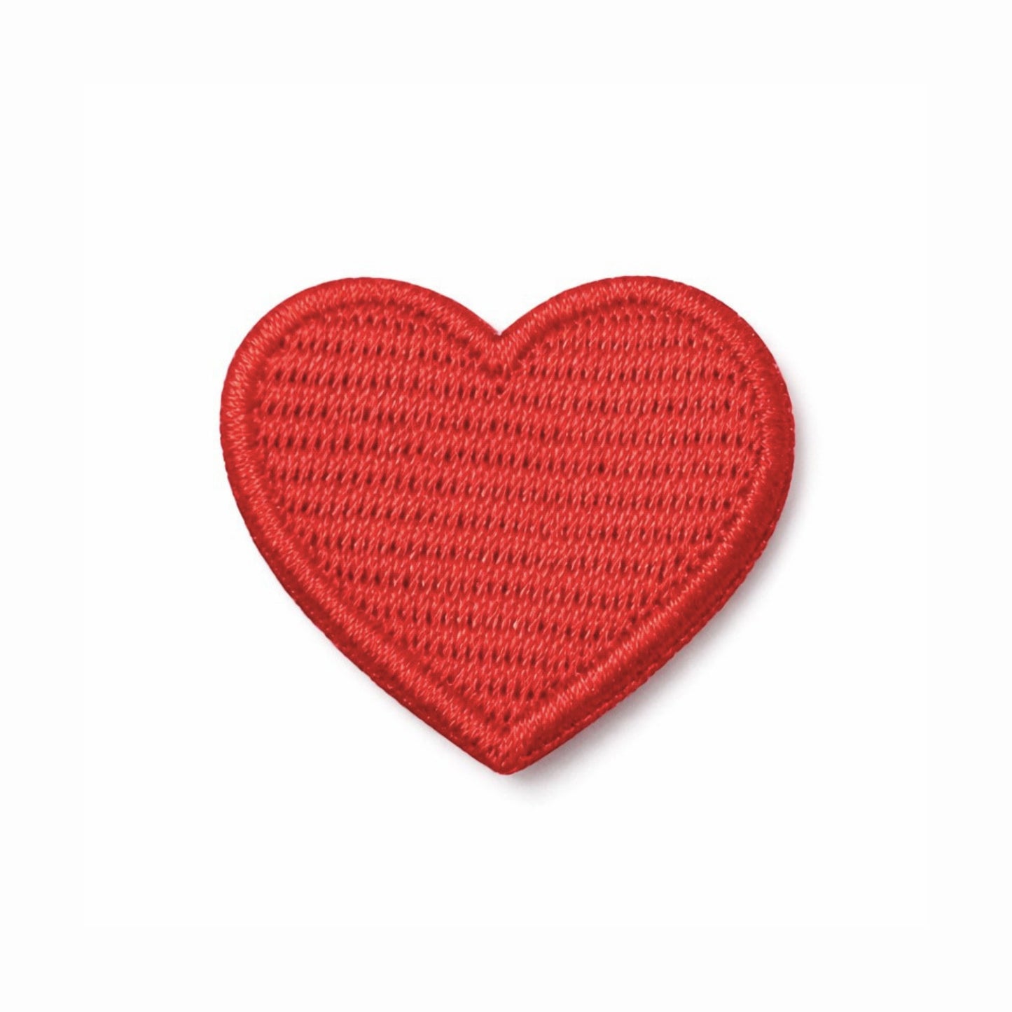Classic Red Heart Embroidered Iron On Patch