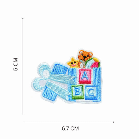 Toy Box Embroidered Iron On Patch