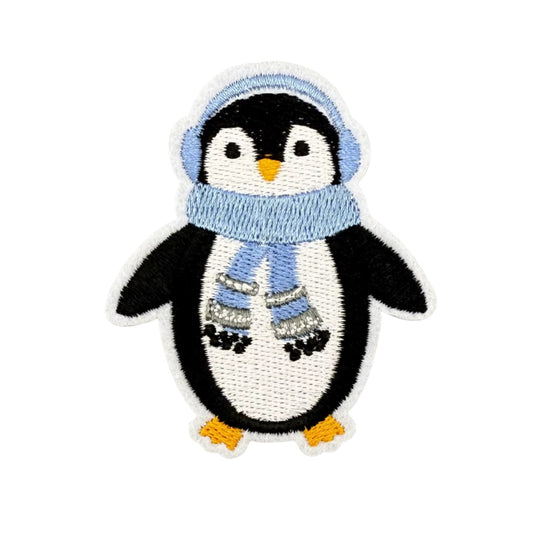 enguin Embroidered Patch – Cozy Winter Iron-On Accent for Sweaters, Jackets & Festive DIYs