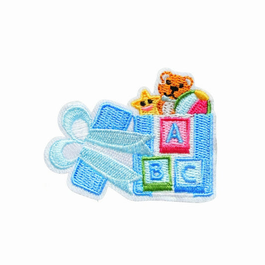 Toy Box Embroidered Iron On Patch