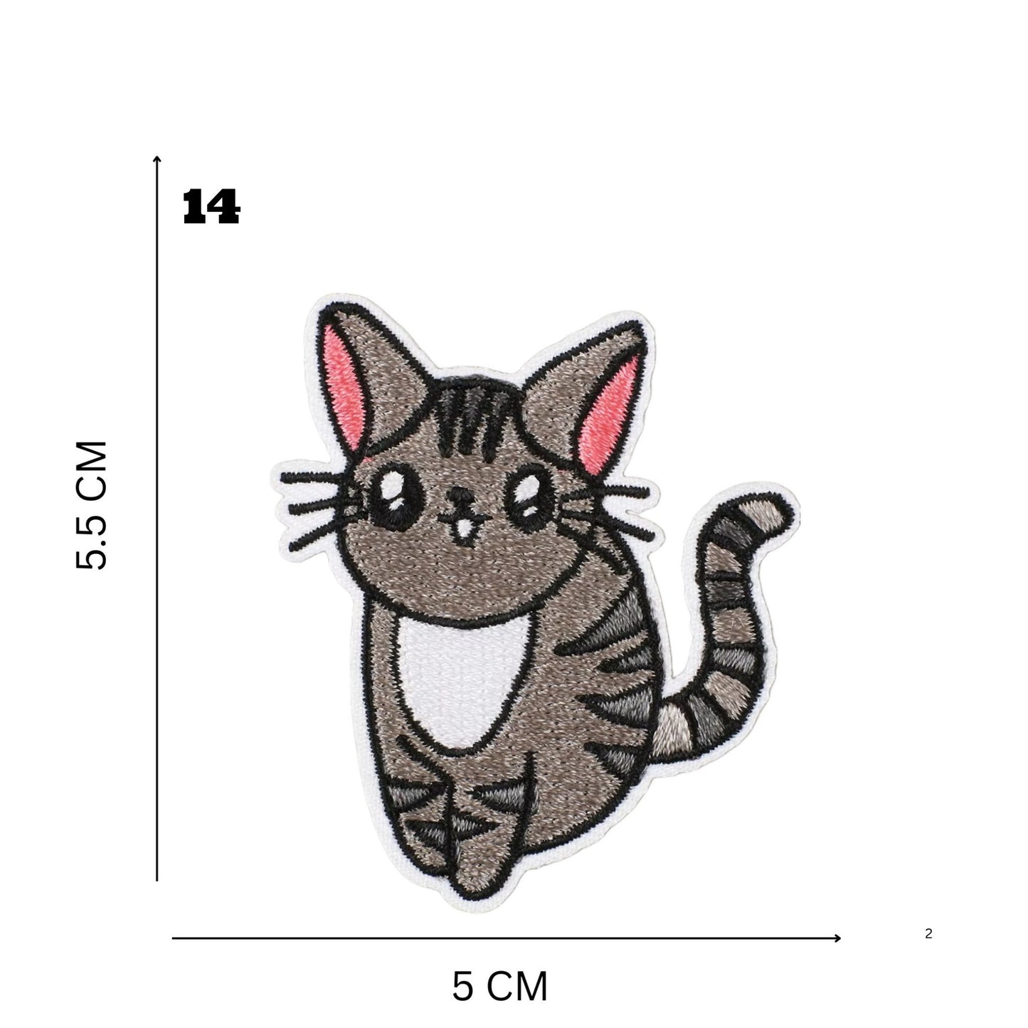 Iron-On Patches - Cute Cat Embroidered for Jackets, Bags & More, 18 Designs