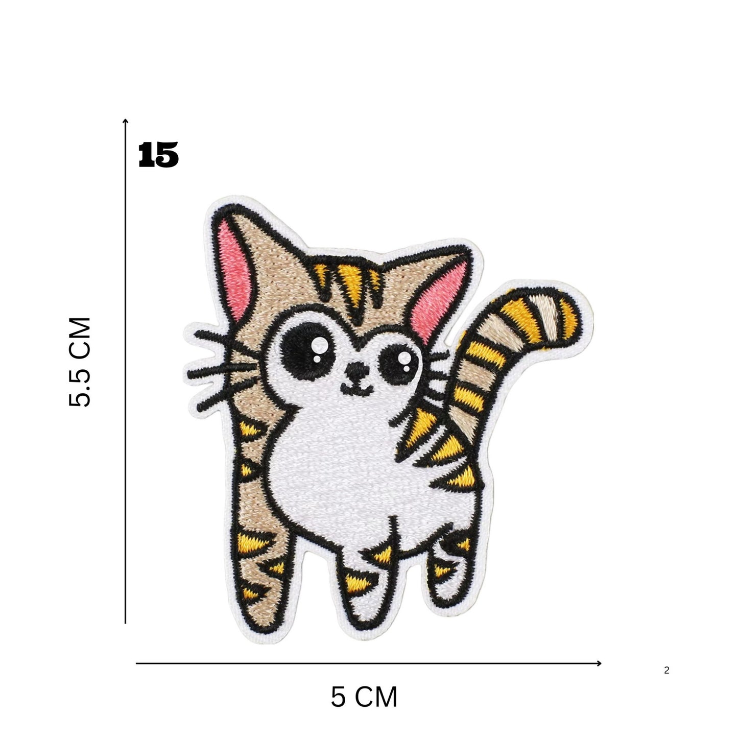 Iron-On Patches - Cute Cat Embroidered for Jackets, Bags & More, 18 Designs