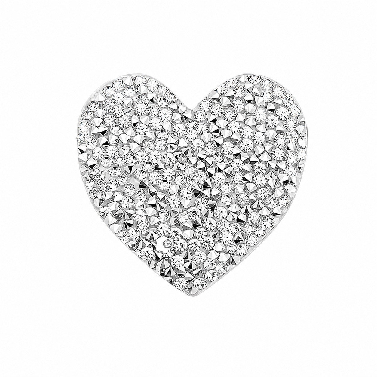 Crystal Heart Rhinestone Iron On Patch
