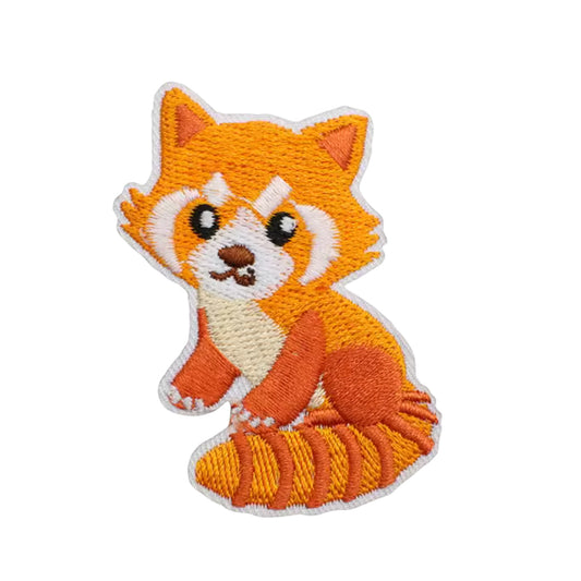Kids Red Panda Iron On Embroidery Patch for Clothing and Accessories