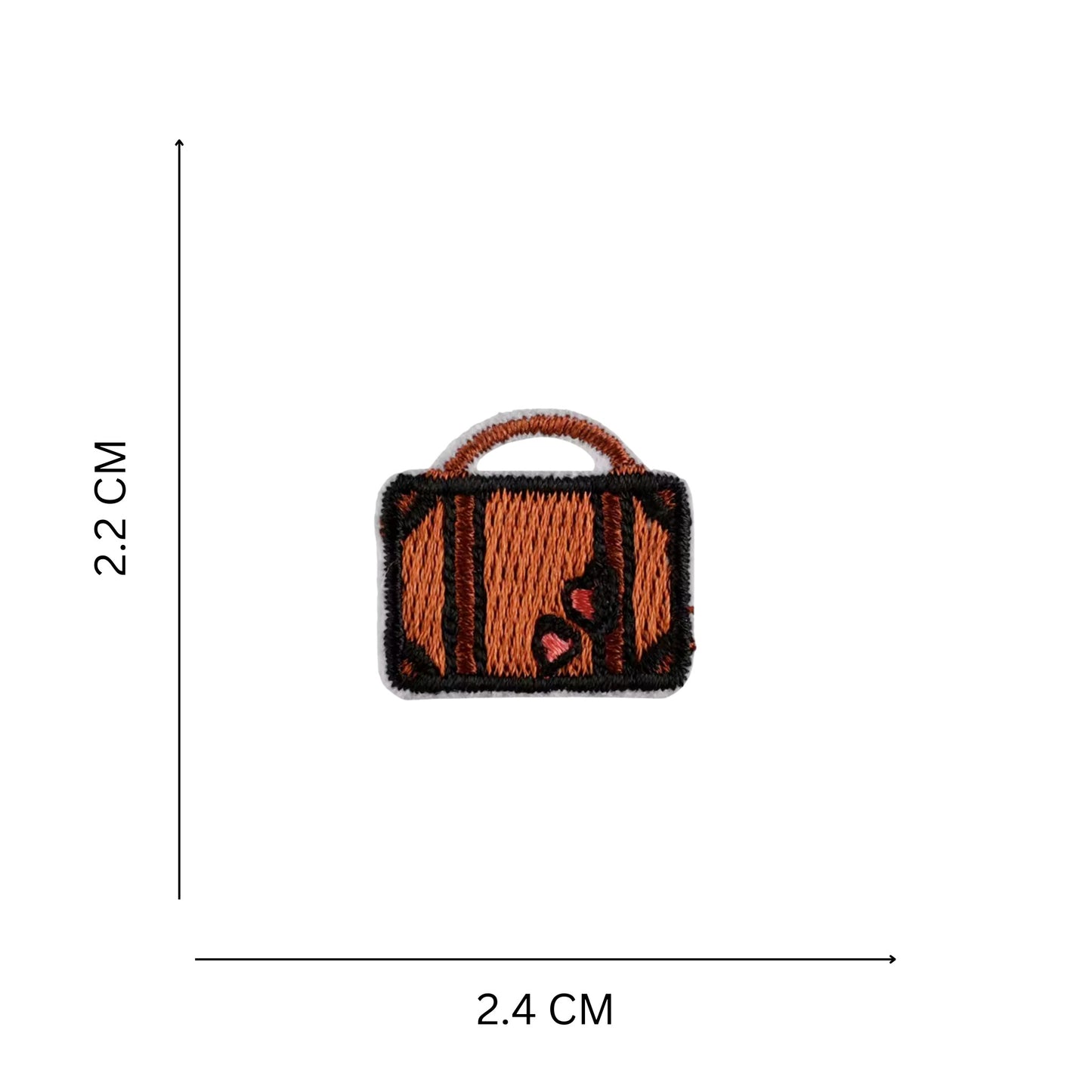 Mini Travel Suitcase Embroidered Iron On Patch for Backpacks, Denim & DIY Crafts