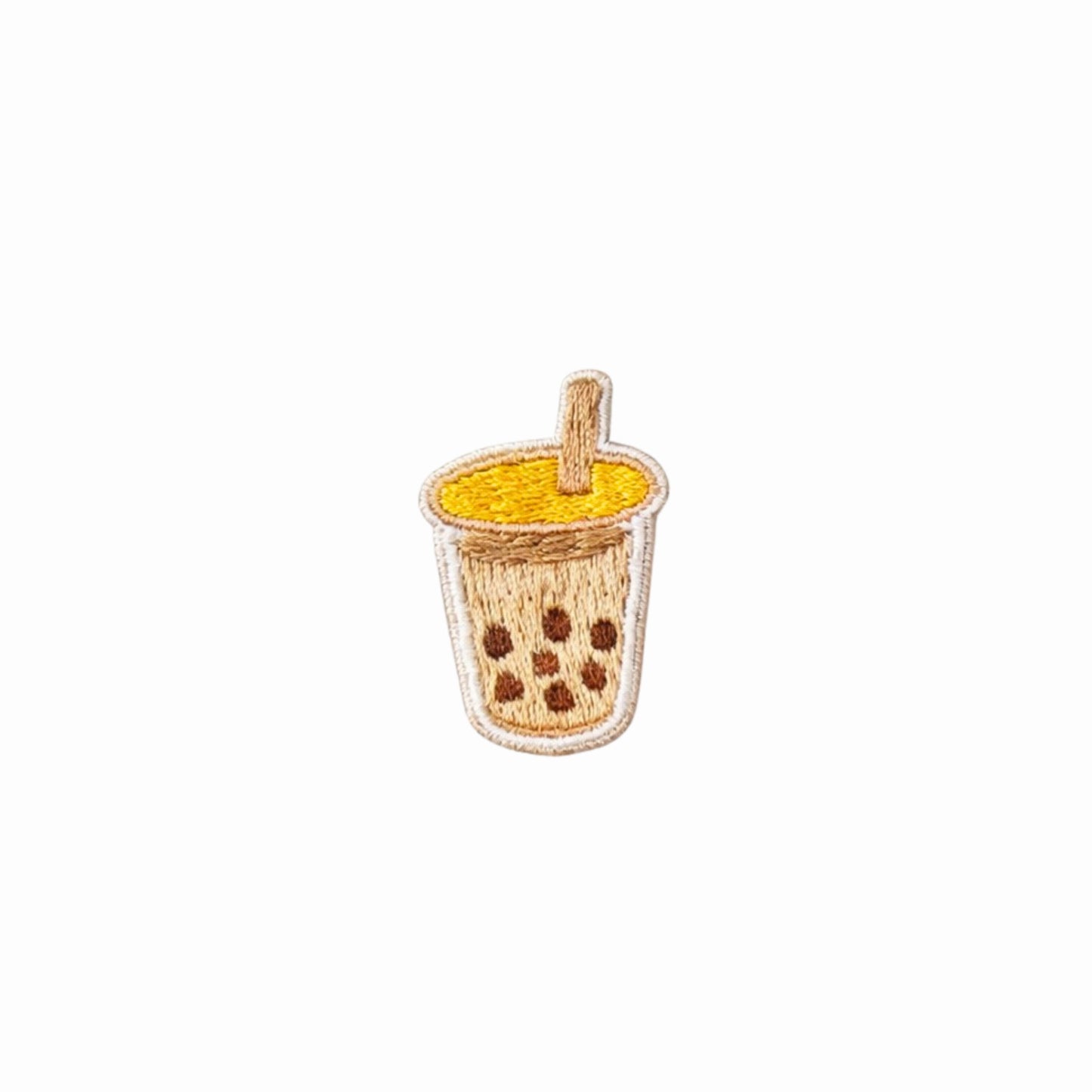Mini Bubble Tea Cup Embroidered Iron On Patch