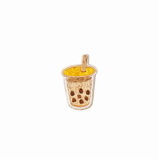 Mini Bubble Tea Cup Embroidered Iron On Patch