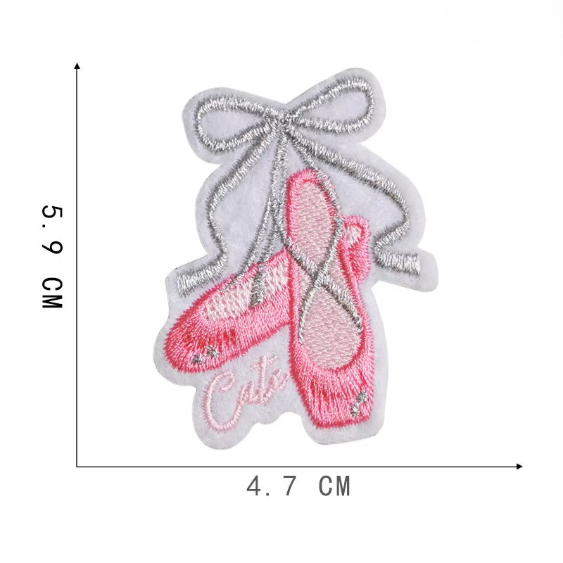 Self-Sticker/Iron-On Embroidered Ballet Patch – Elegant Dance Design for Clothes, Bags & DIY Decoration