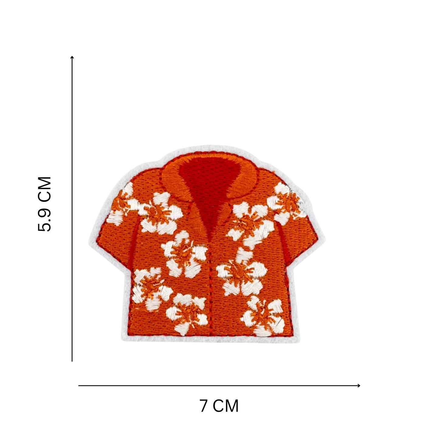 Floral Hawaiian Shirt Embroidery Patch for Denim Backpacks and Fashion Customisation