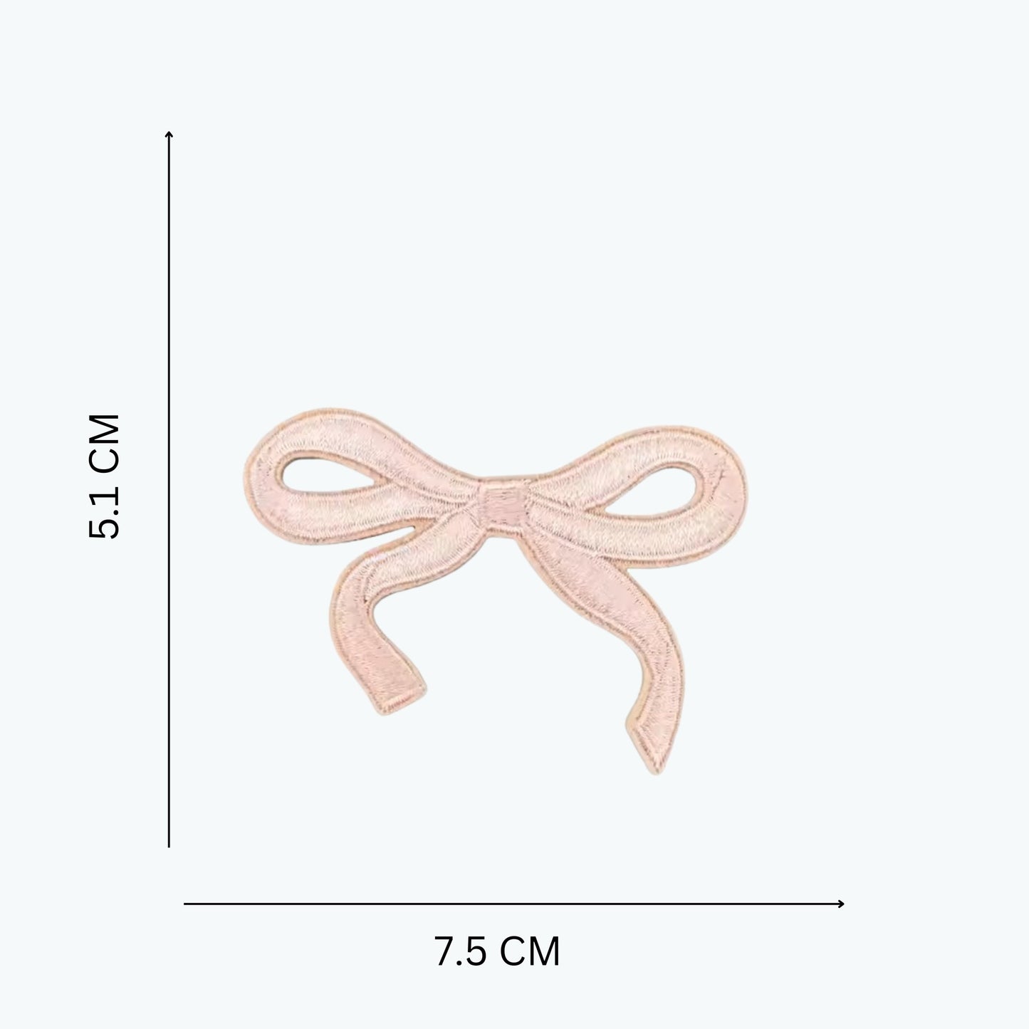 Iron-On Bow Patch  – 7.5cm Embroidered Patch in Multiple Colors